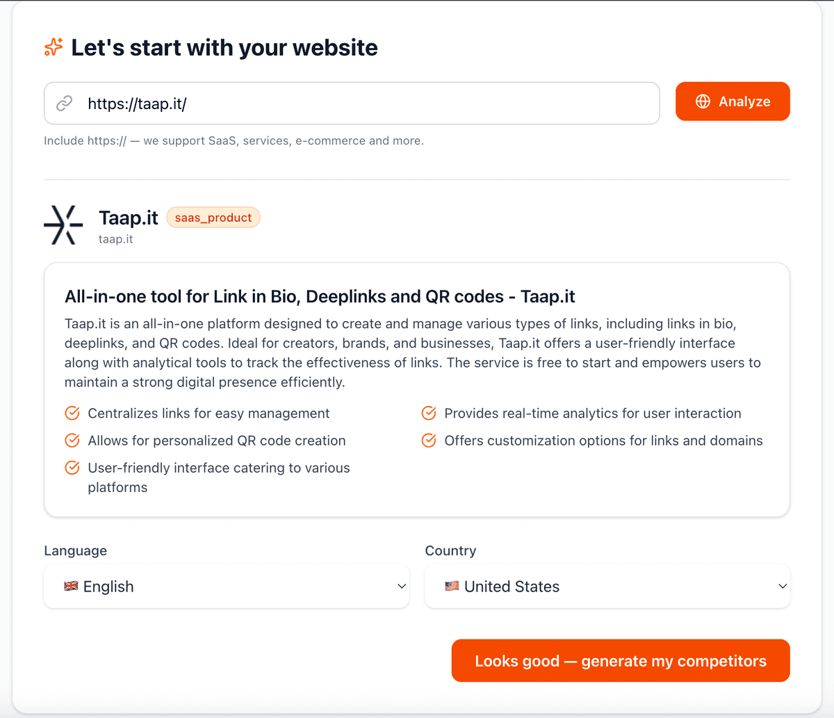 URL analysis